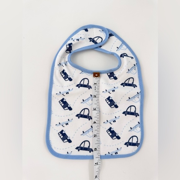 NWT 3-Pack Baby Boys Bibs Blue and White - Picture 6 of 8